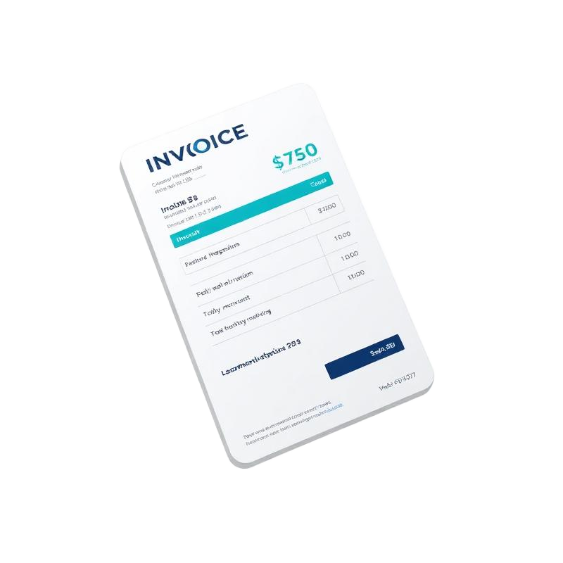 Invoice payment interface mockup