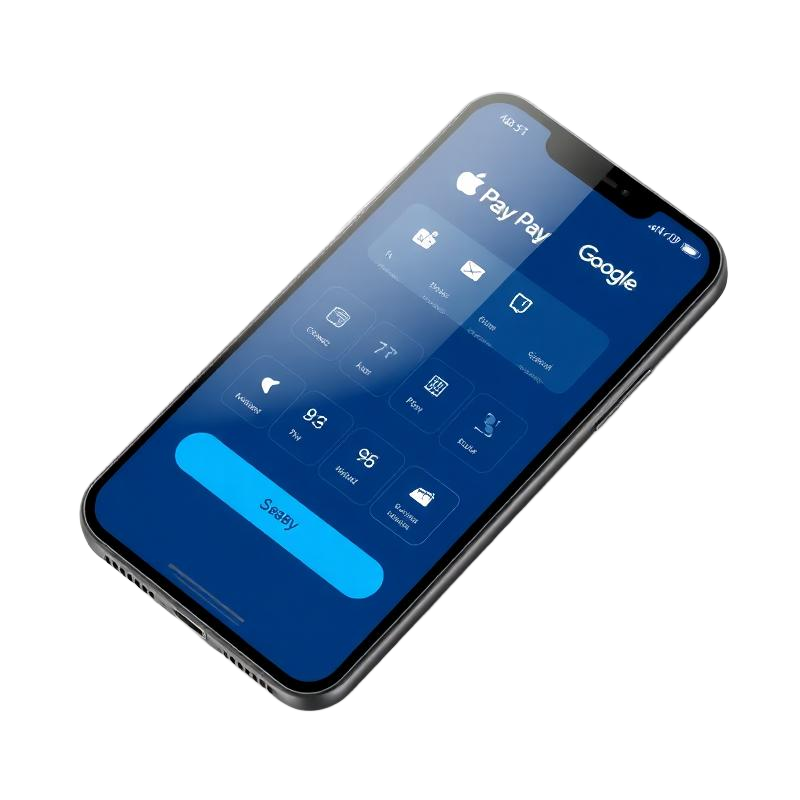 Mobile wallet checkout mockup